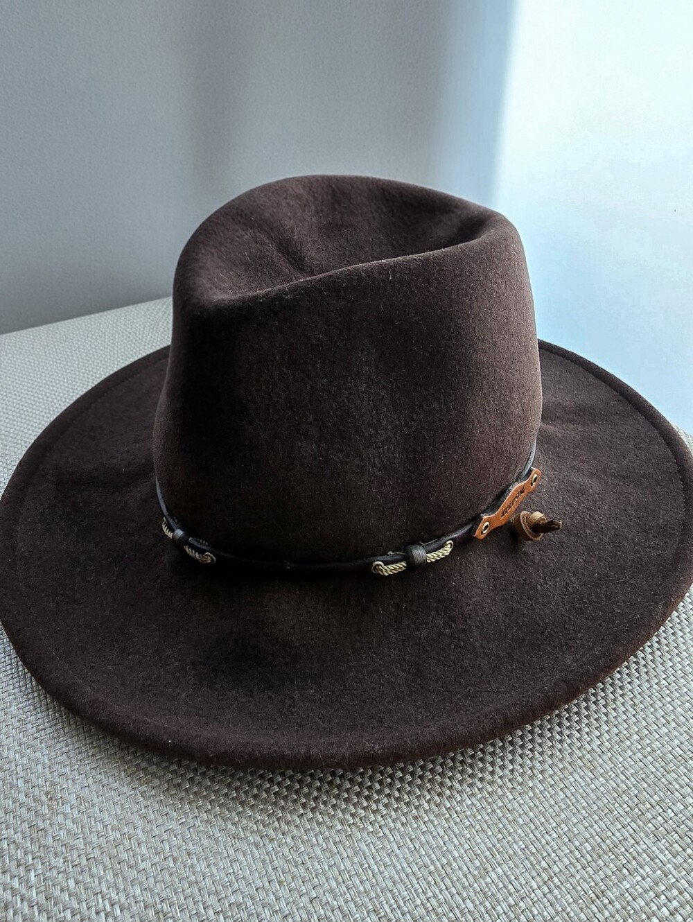 Stetson Woolwide Brown 100% Wool Crushable Western Cowboy Hat